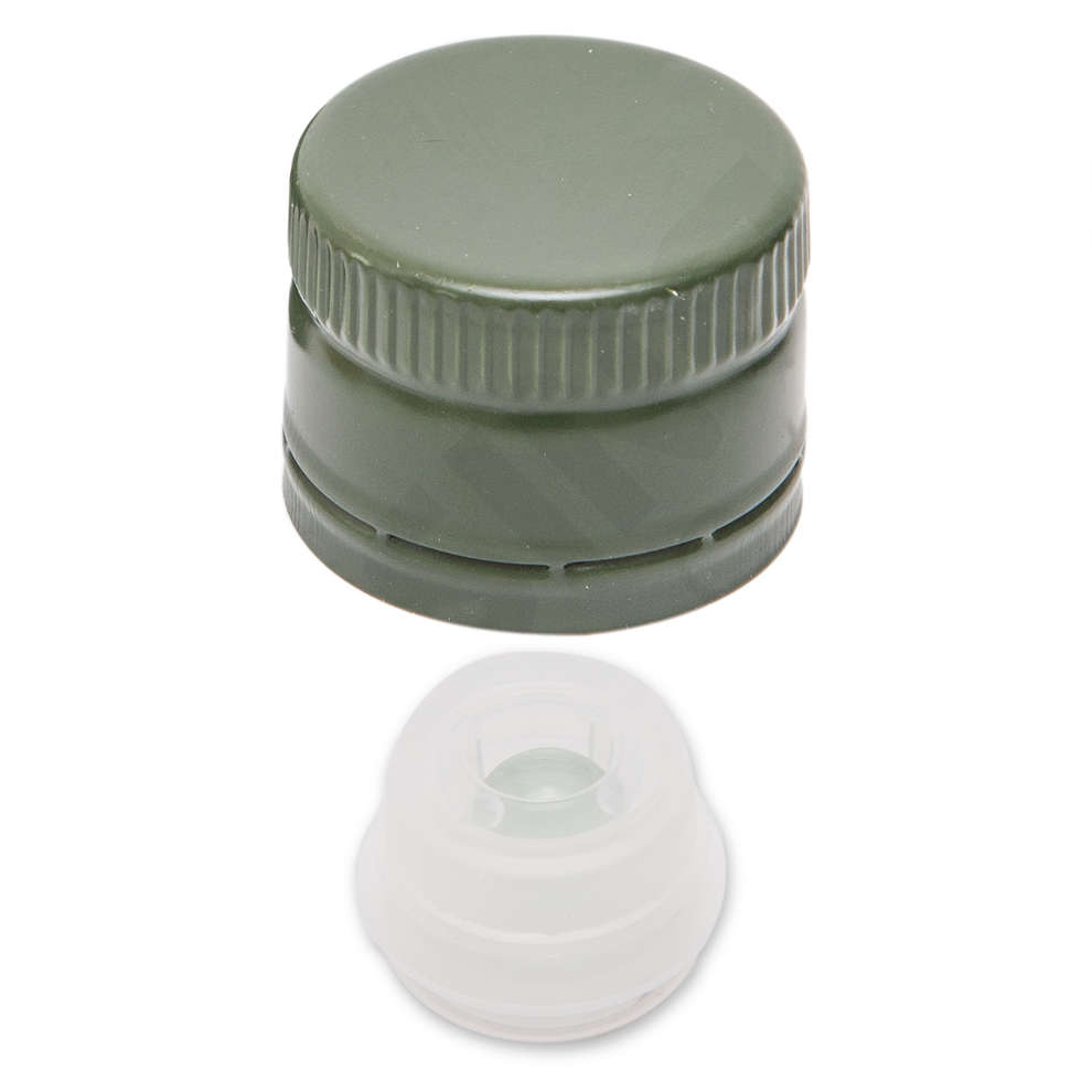 Non-pre-threaded anti-refill cap Green ø 31.5 (100 pcs)