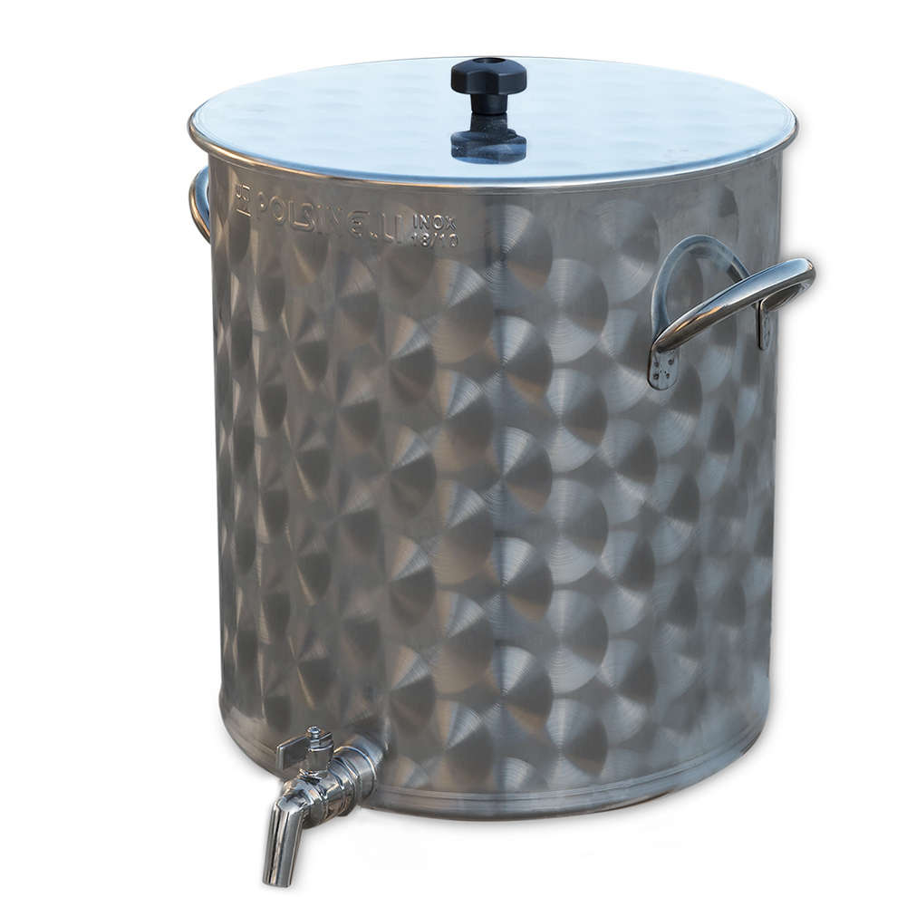 olla en acero inox 25 L con grifo