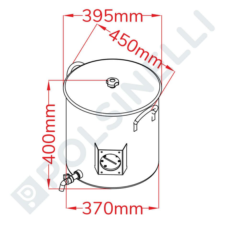 Olla para la producción de cerveza 35 L