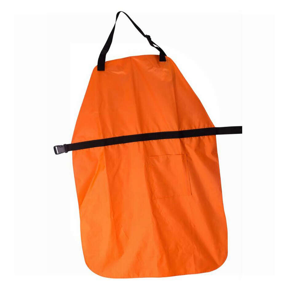Orangefarbene Schutzschürze