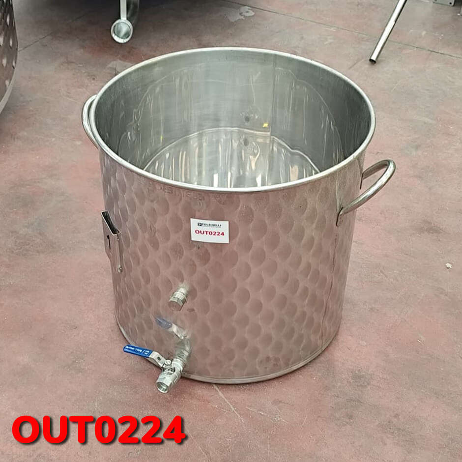 OUTLET - 100-L-Edelstahltopf mit ¾”-Ventil