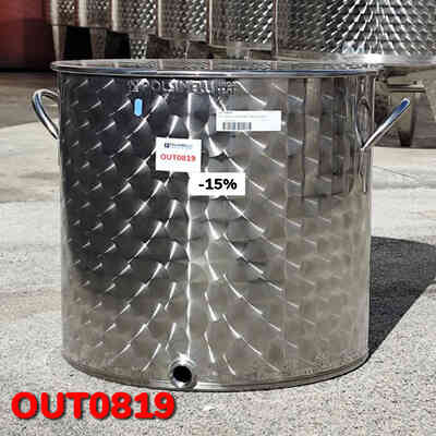 OUTLET - 100 L stainless steel pot with tap