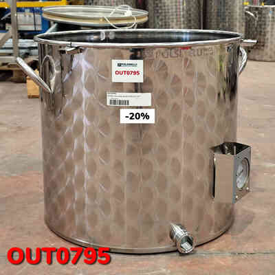 OUTLET - 100 L Tri-Clamp stainless steel production pot