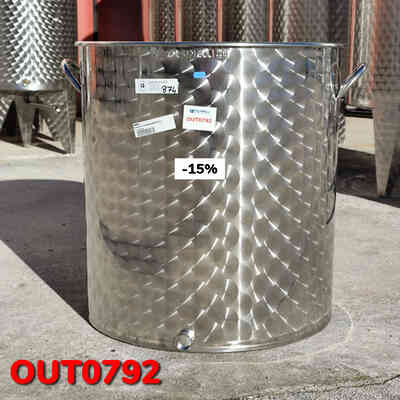 OUTLET - 200 L Edelstahl Topf mit Hahn 