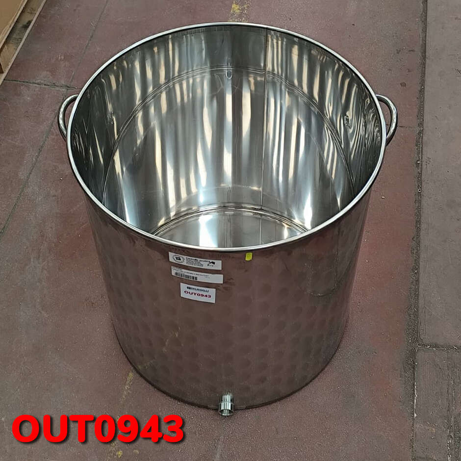 OUTLET - 200 L Edelstahl Topf mit Hahn 
