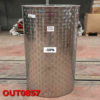 OUTLET - 300 L stainless steel tank