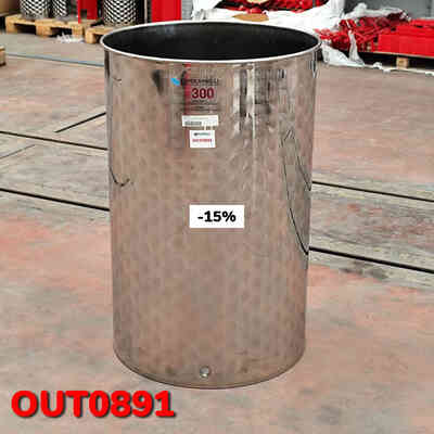 OUTLET - 300 L stainless steel tank