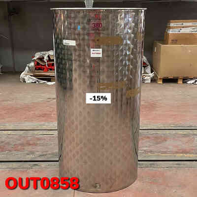 OUTLET - 380 L stainless steel tank