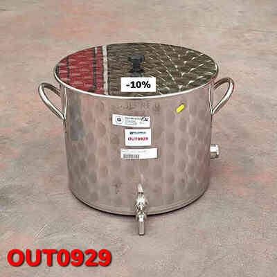 OUTLET - 50 L Edelstahl Topf mit Hahn