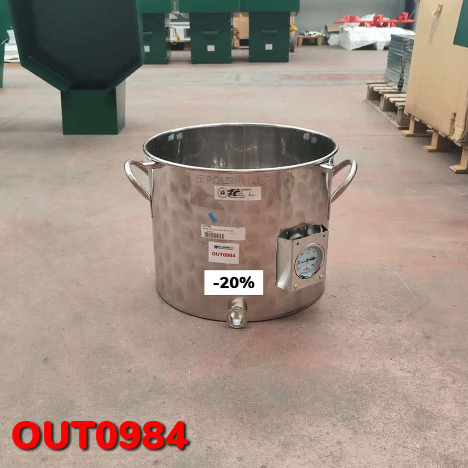 OUTLET - 50 L Tri-Clamp stainless steel production pot