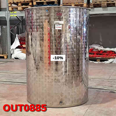 OUTLET - 500 L stainless steel tank
