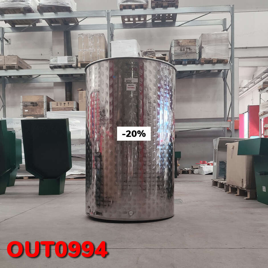 OUTLET - 600 L stainless steel tank