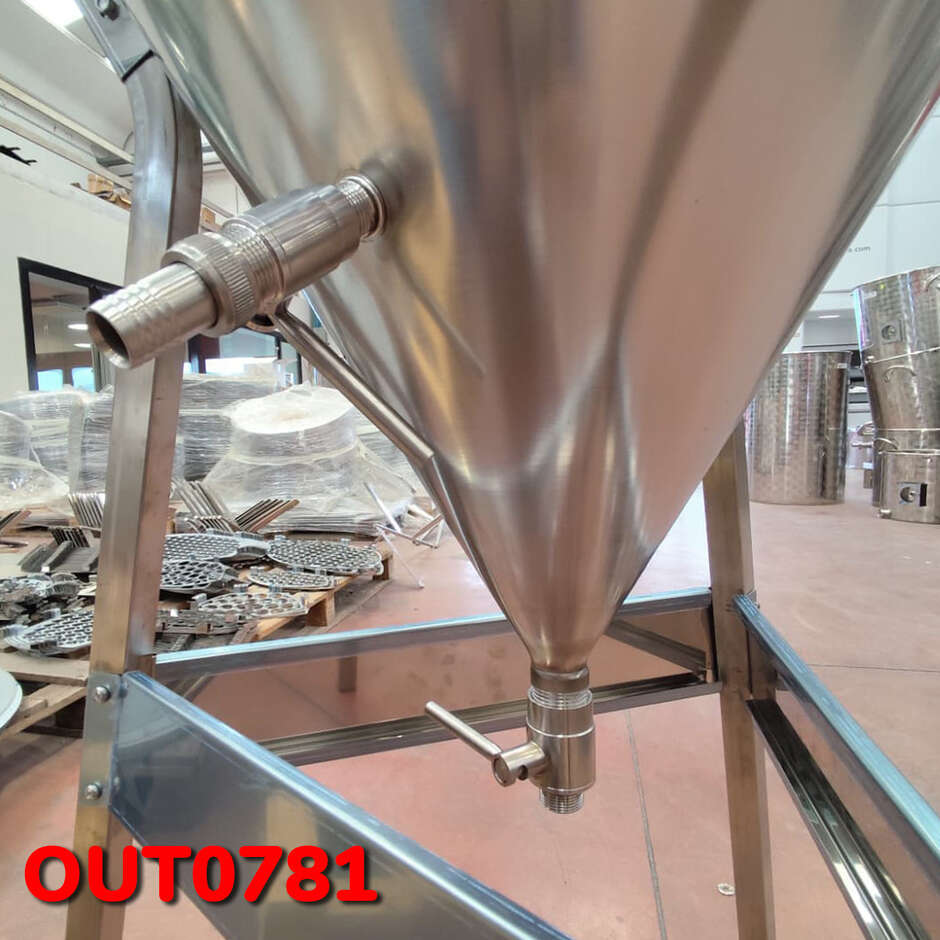 OUTLET - Conical trunk for wine 60° 300 L with air floating lid