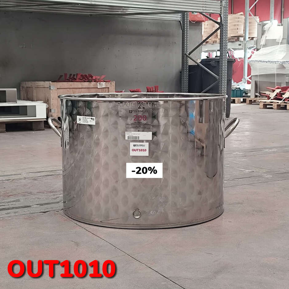 OUTLET - Cuba de aço inoxidável de 200 L