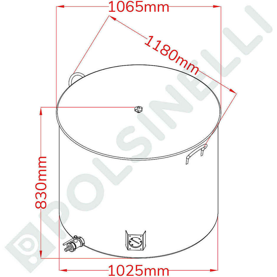 OUTLET - Cuve de brassage inox 660 L