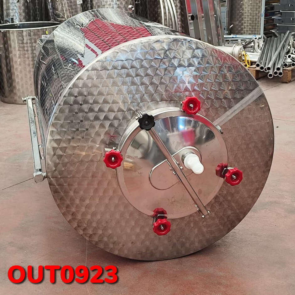 OUTLET - Cuve de stockage inox 1000 L - Ø930 avec pré-réglage à l'azote