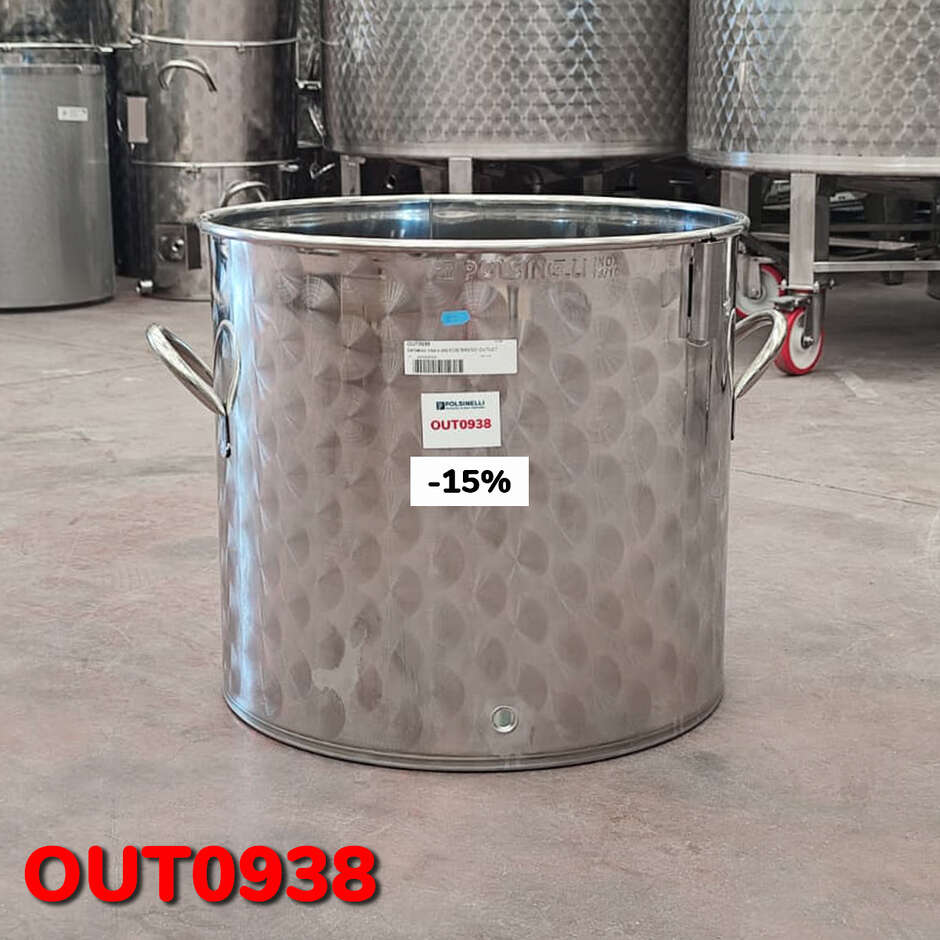 OUTLET - Cuve Inox Bas 100 L avec poignées