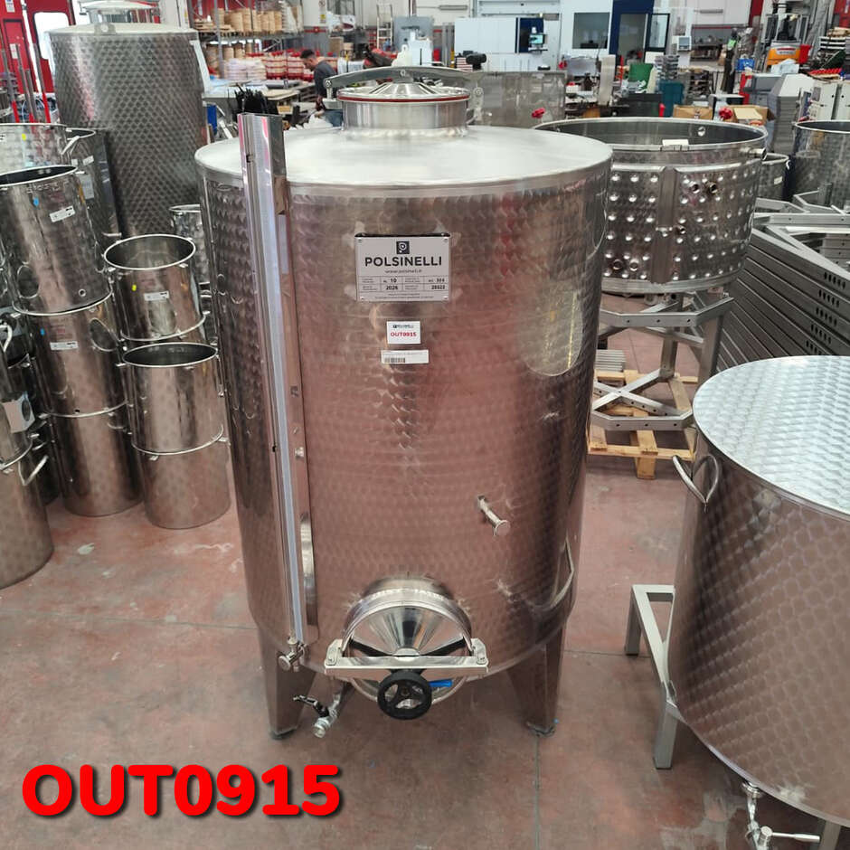 OUTLET - Depósito de Almacenaje Inox 1000 L Ø1025 con Puerta Ø300