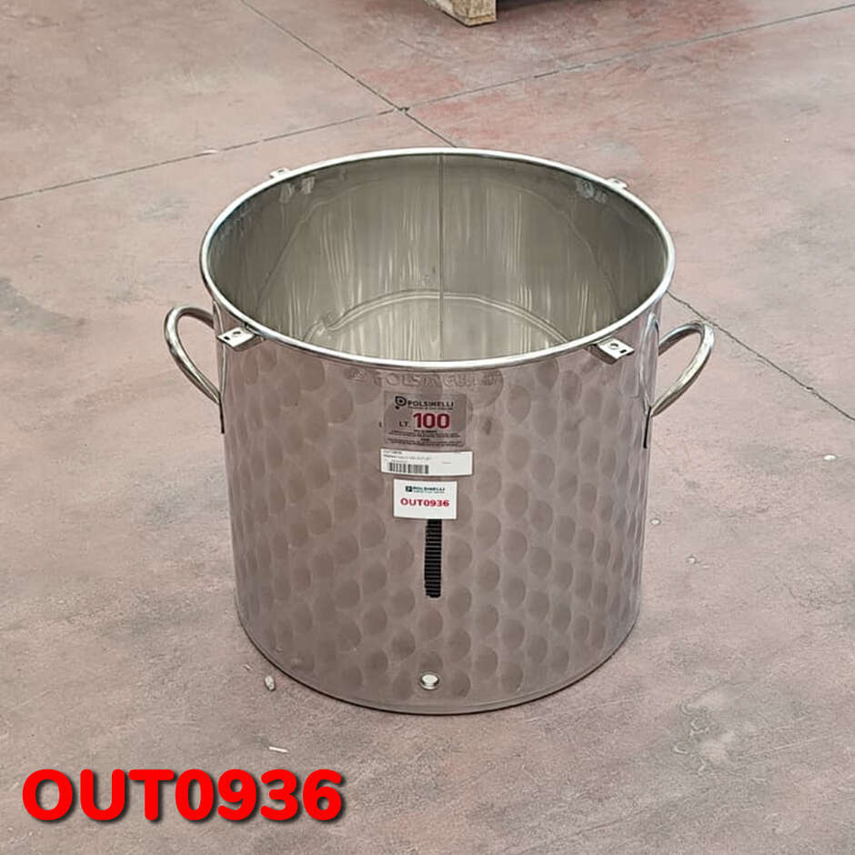 OUTLET - Fermentador de kombucha Troll de 100 litros em aço inoxidável com alças.