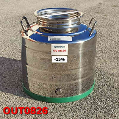 OUTLET - Fusto Inox Fondo Liscio 30 L