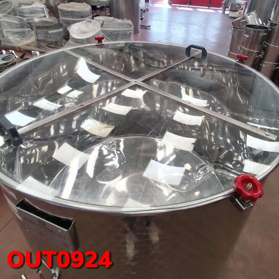 OUTLET - Mastello Maceratore Inox con Fondo Conico 10° da 1500 L con ruote