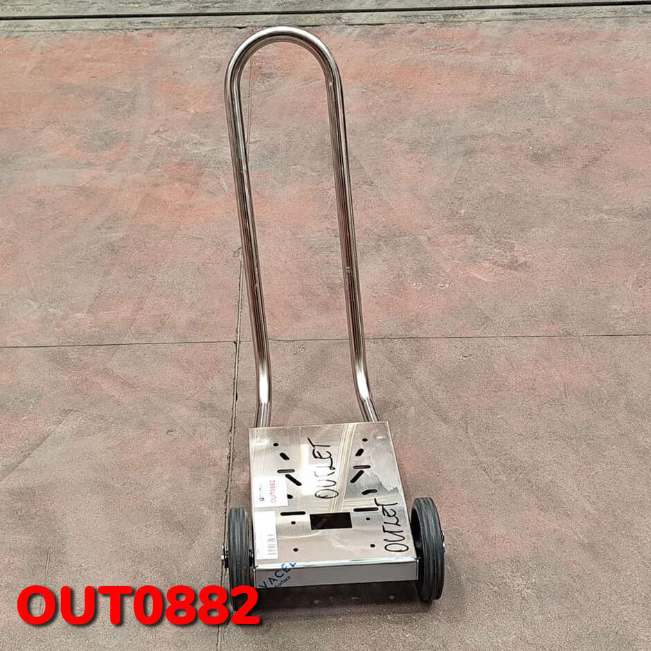 OUTLET - Maxi carrito de acero inoxidable AISI 304 para bomba eléctrica