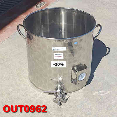 OUTLET - Olla de producción de acero inoxidable Tri-Clamp de 100 L
