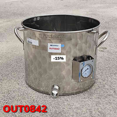 OUTLET - Olla de producción de acero inoxidable Tri-Clamp de 50 L