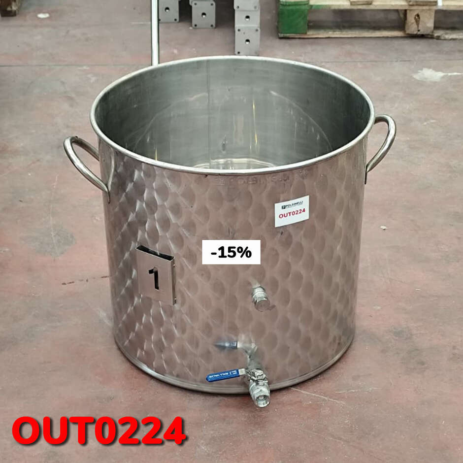 OUTLET - Pentola Inox 100 L con valvola ¾”
