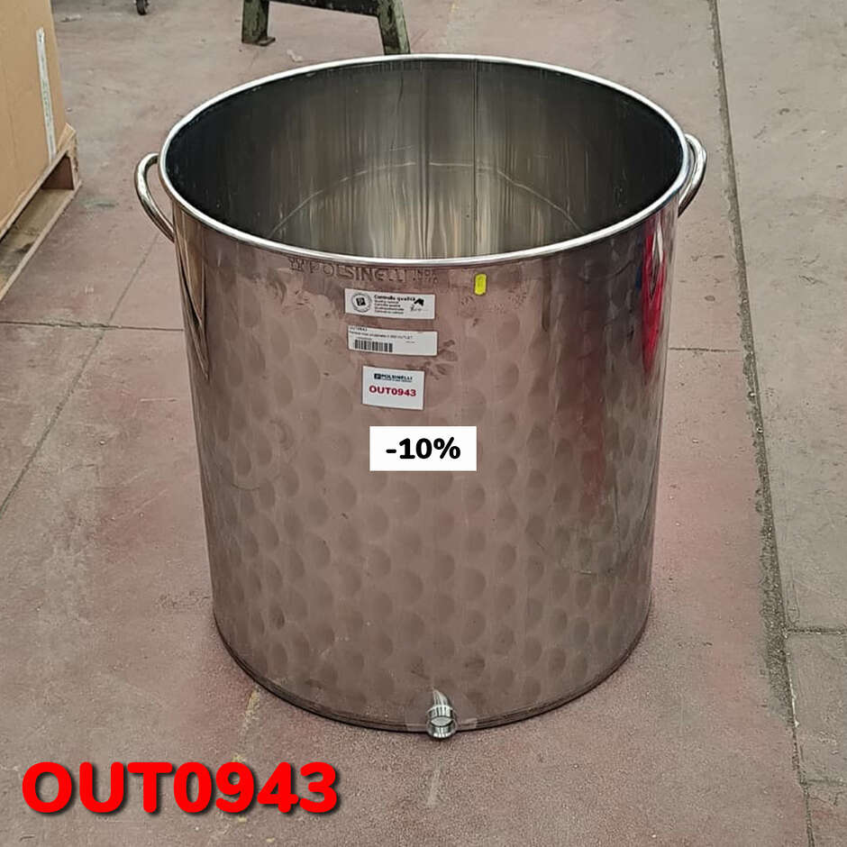 OUTLET - Pentola Inox con rubinetto 200 L 