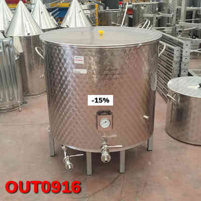 OUTLET - Pentola per produzione birra 500 L con scarico totale - USATA