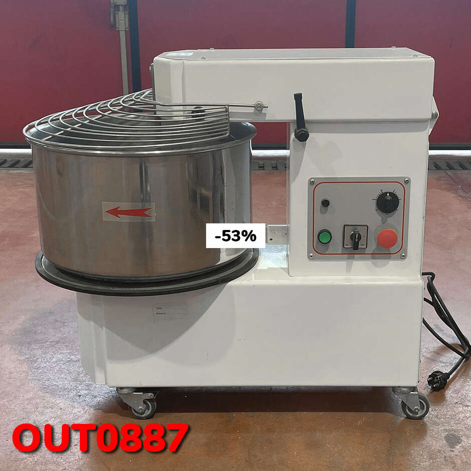 OUTLET - Pétrin à spirale avec tête relevable 38 kg UTILISÉ