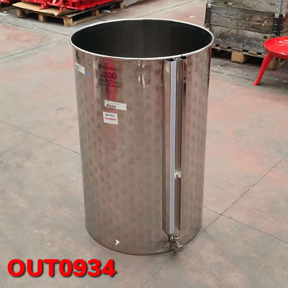 OUTLET - Serbatoio inox 300 L con segnalivello