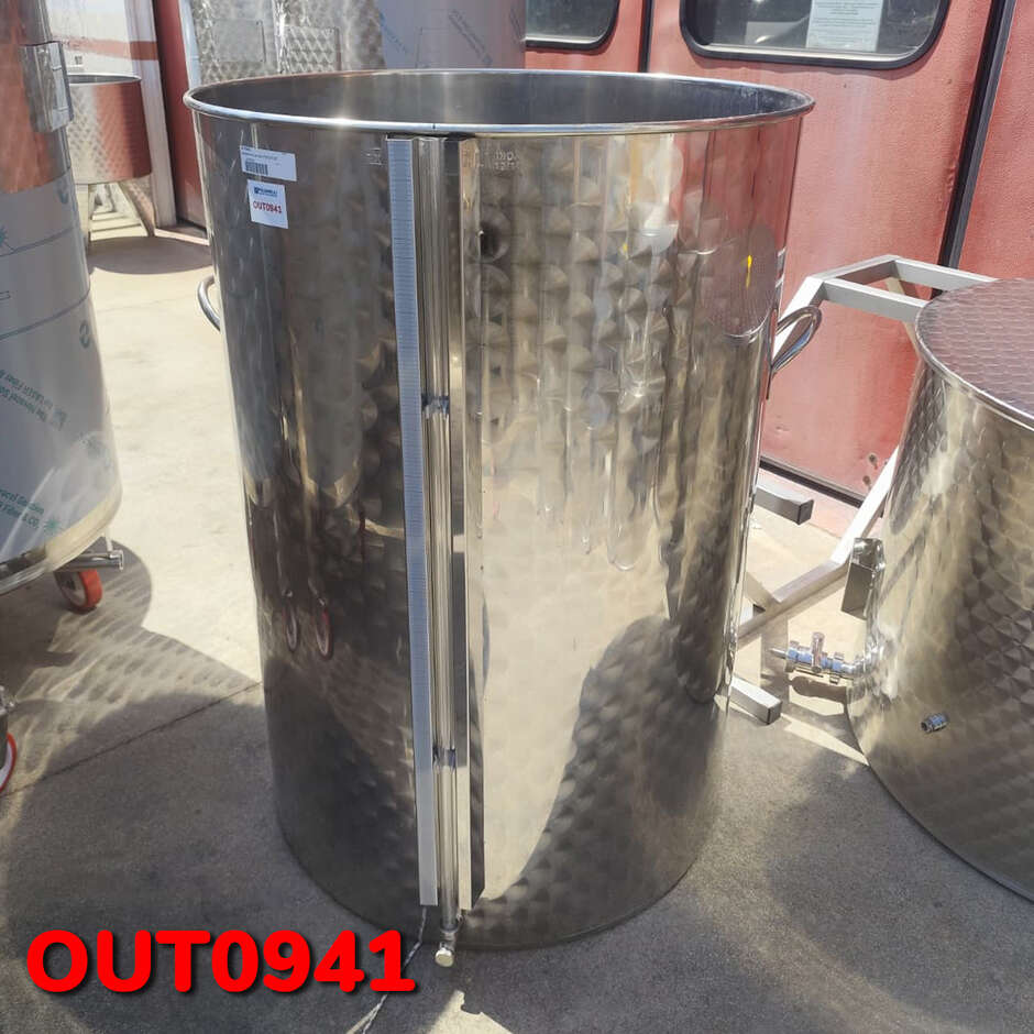 OUTLET - Serbatoio inox 700 L con maniglie e segnalivello