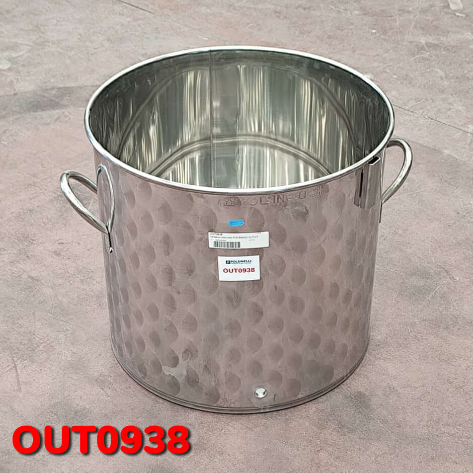 OUTLET - Serbatoio Inox Basso 100 L con maniglie