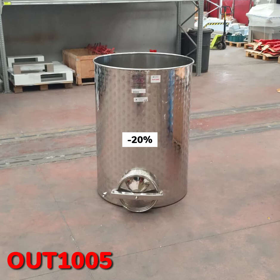 OUTLET - Serbatoio inox da 500 L con portella Ø300