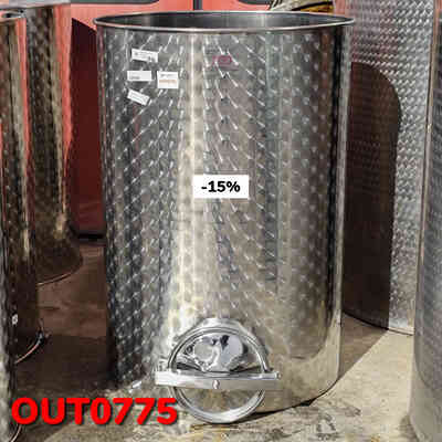 OUTLET - Serbatoio Inox vino ad aria 700 L con portella