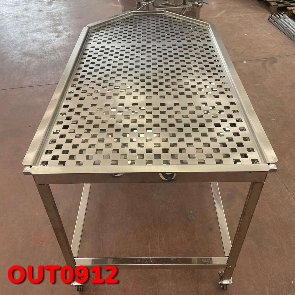 OUTLET - Table-évier en acier inoxydable 1600x800 avec grill - NOVEAU