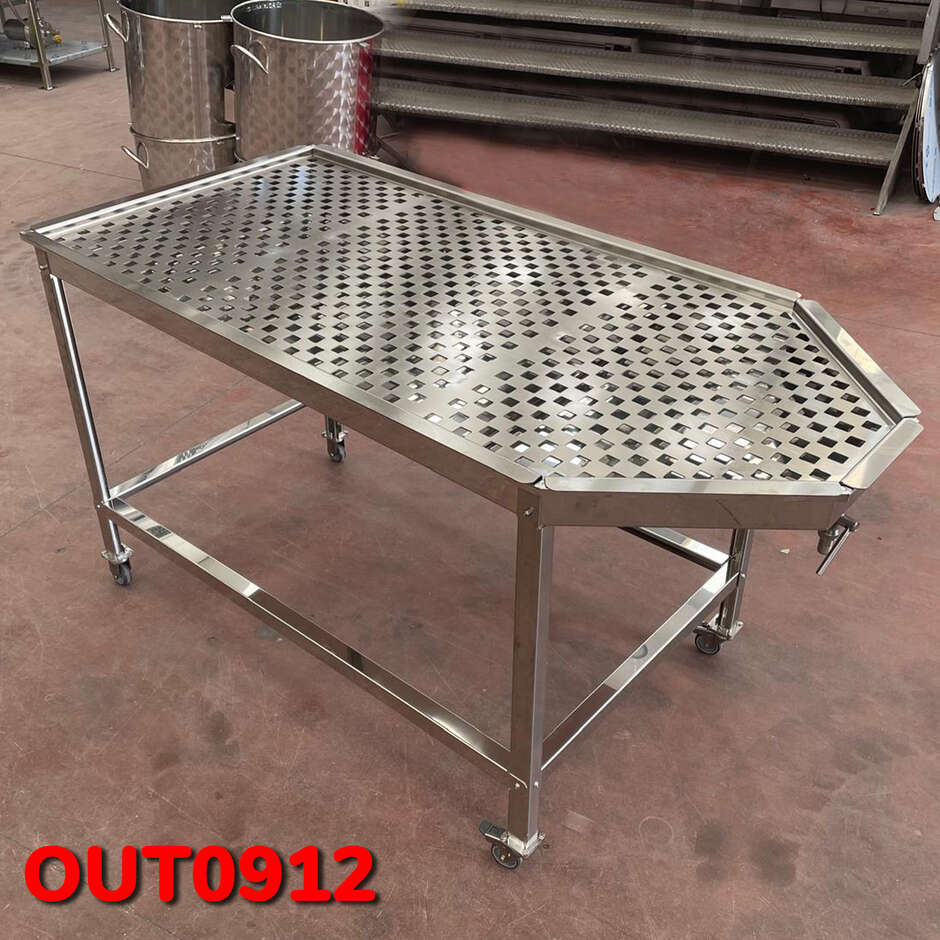 OUTLET - Table-évier en acier inoxydable 1600x800 avec grill - NOVEAU