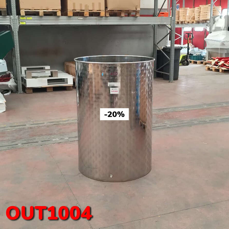 OUTLET - Tanque de aço inoxidável de 400 L