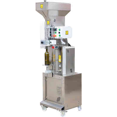 P350 halbautomatische Verkorkungsmaschine mit Vakuumpumpe, Stickstoffeinspritzvorrichtung und Korkenwagen