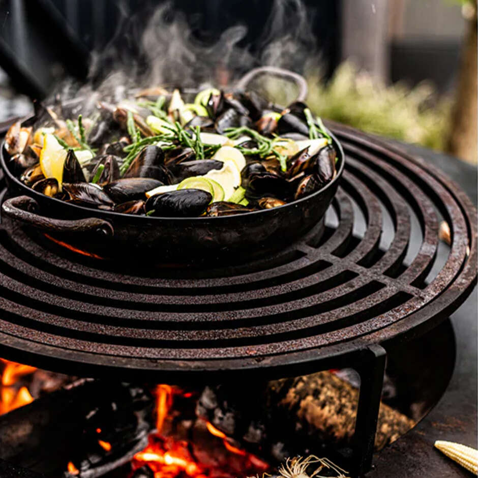 Padella Forged Ø28 con doppio manico – Acciaio al carbonio