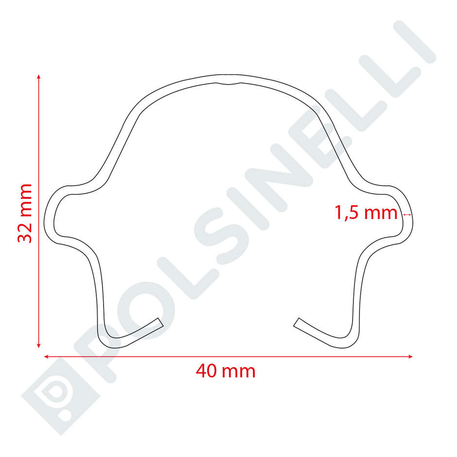 Palo vigna intermedio zincato - 2,40 mt - 1,5 mm (5 pezzi)