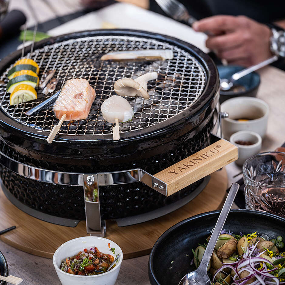 Parrilla de Mesa Shichirin Redonda para 2-6 personas