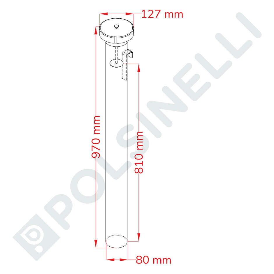 Patronenhalter  aus Edelstahl zur Aufbewahrung der 30"-Filterkerze