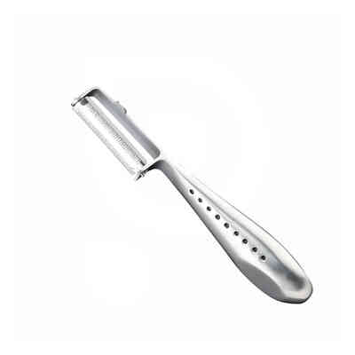 Pelador de acero inoxidable Global GS-77 con hoja dentada
