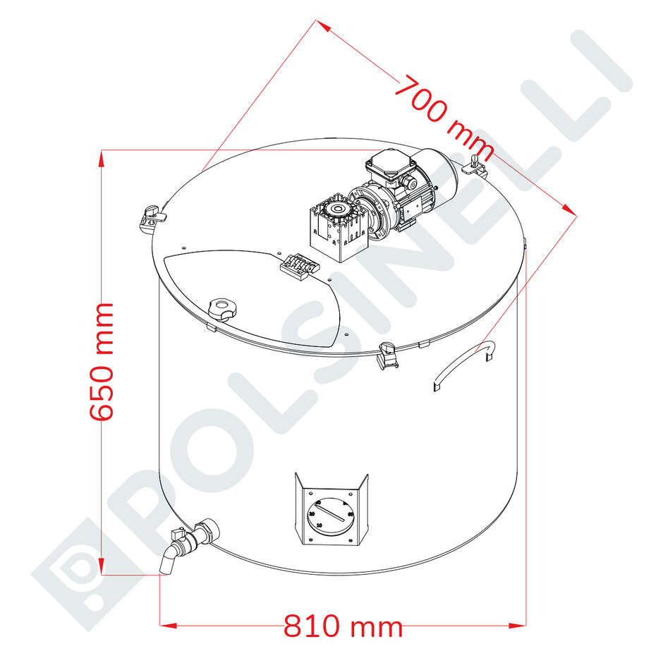 150 L motorisierter Topf