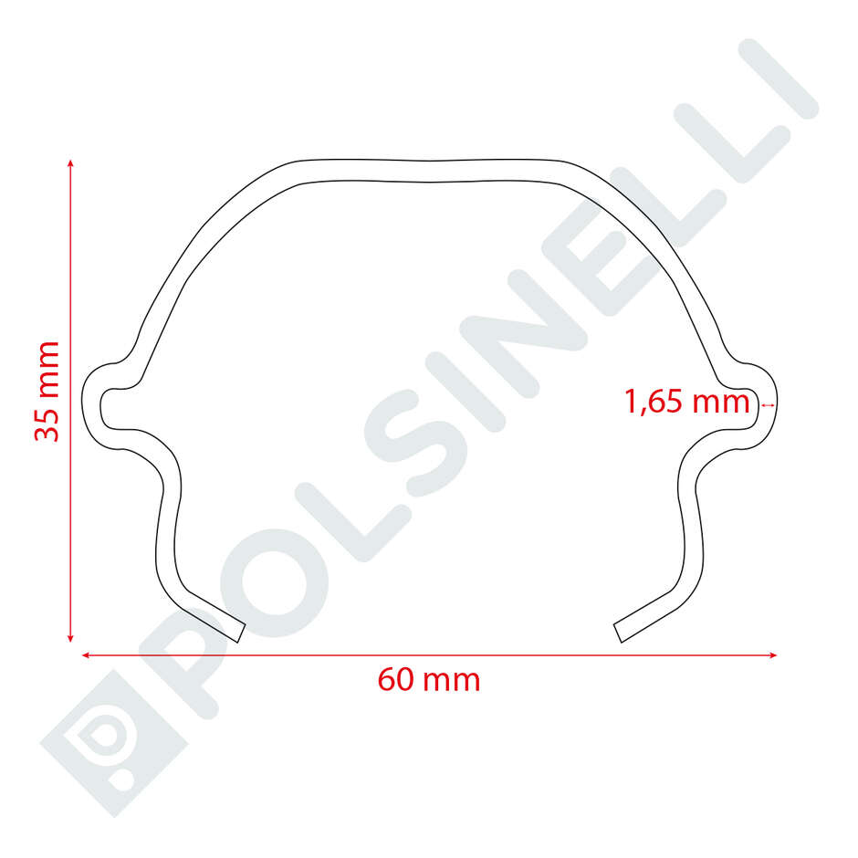 Piquet intermédiaire galvanisé pour vigne - 2,50 mt - 1,65 mm (5 pcs)