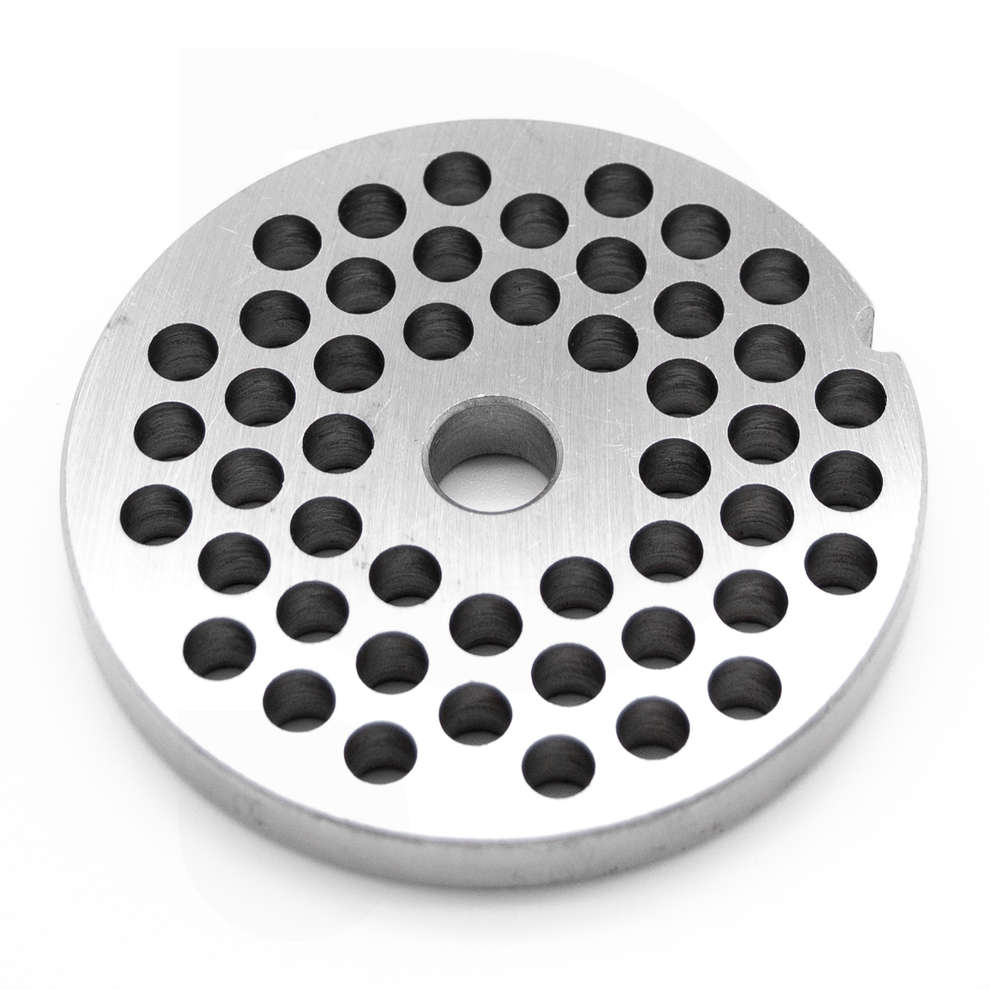 Placa de acero inoxidable para picadora de carne N.12 F6