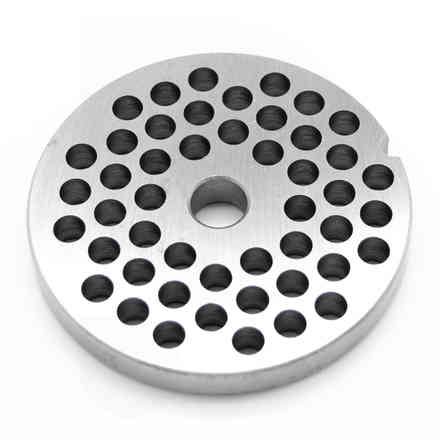 Placa de acero inoxidable para picadora de carne N.12 F6